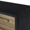 Textured ash chest with brass drawers