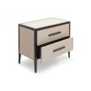 Elegant faux leather chest of drawers in a sophisticated neutral