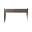 Elegant glass top dressing table in grey