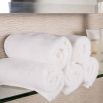 Luxury white Egyptian cotton hand towel