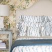 Tumbleweed design silk cushion in a beautiful baby blue