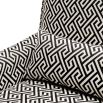 Black and white patterned armchair