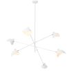 Retro style chandelier with white finish lampshades