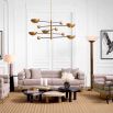 Natural finished coffee table with pebble-shaped surface