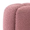 Beautiful boucle stool with fluting and a rose coloured finish