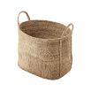 Stylish storage basket woven from jute with captivating scandi-inspired appeal