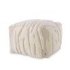 cosy ivory stool crafted from hand-woven wool