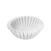 Eye-catching ruffled edge bowl in white marble