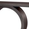 Sleek and chic console table with rounded base and balanced top