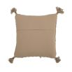 Textured jute cushion with tassel details