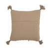 Textured jute cushion with tassel details