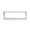 Elegant minimal console table with intricate patterning