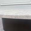 Marble top and metal base organic coffee table