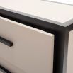 Elegant faux leather chest of drawers in a sophisticated neutral