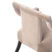 Stylish velvet sand chair with channelling and open arms