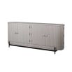 Contemporary grey sideboard with fluting details and 4 doors