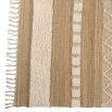 patterned rattan rug with wool details