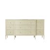 Beautiful, cream dresser with cream shagreen finish