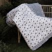 Evie & Skye Ruffled Blueberry Quilt and Pillow Set
