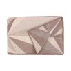 Geometric patterned throw in ash, mono and taupe colours