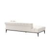 Quilted stitched chase style lounge sofa in avalon white
