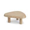 Natural finished coffee table with pebble-shaped surface