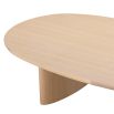 Scandi coffee table in oak veneer and lovely asymmetrical legs