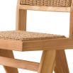 Illustrious teak wood and rattan style outdoor dining chairs 