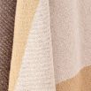 Brown, grey and beige throw with fringe detailing