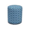 Charming chain pattern pouffe in vibrant  indigo