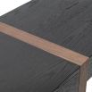 Industrial-inspired desk with two-toned woods