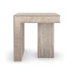 Sculptural stone bedside table