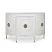 modern twist on classic french style console table with internal storage