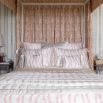 Luxury pink and white silk duvet set