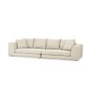 Luxurious off white blend low seat sofa 