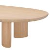 Scandi coffee table in oak veneer and lovely asymmetrical legs