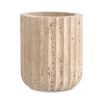 Luxury vase accessory in gorgeous textured marble and travertine finishes