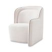 Lyssa off-white upholstered seat with contrasting Lyssa sand piping