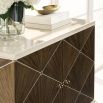 Striking and sophisticated art-deco inspired cabinet with stone top and diamond embellishment