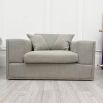 Ultra cosy grey linen sofa with two scatter cushions