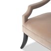Stylish velvet sand chair with channelling and open arms