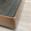 Lovely black and brass coffee tables with overlapping layers