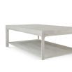 Wooden rectangular coffee table with lower shelf