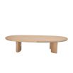 Scandi coffee table in oak veneer and lovely asymmetrical legs