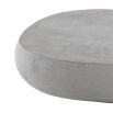 Elegant grey concrete coffee table with organic curved shape