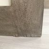 Stylish and natural finish console table with bold, square legs
