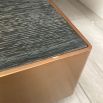 Lovely black and brass coffee tables with overlapping layers