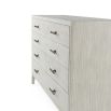 White finish chest of drawers with 8 drawers and hammered metal handles