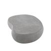 Elegant grey concrete coffee table with organic curved shape