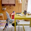 Yellow rubberwood table